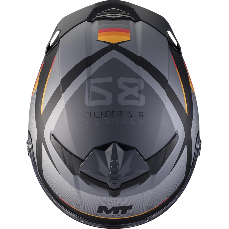 Casco integrale da moto MT Thunder 4 R SV Highway B5 grigio opaco-nero