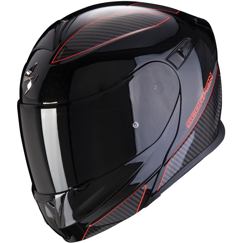 Moto přilba výklopná Scorpion EXO-920 Flux černo-červená