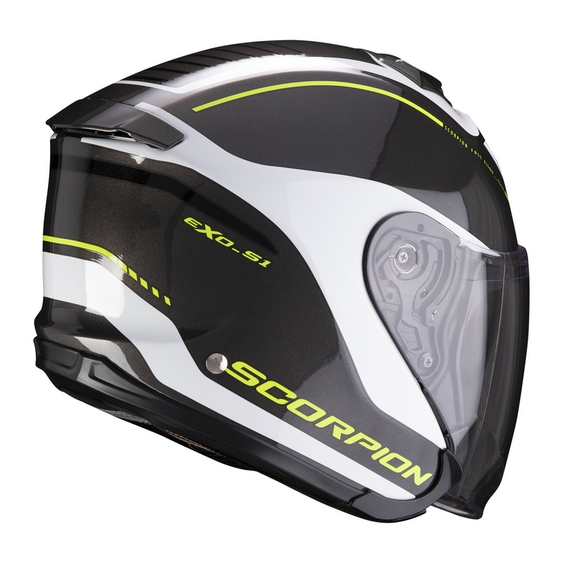 Casco aperto Scorpion EXO-S1 Shadow nero-bianco-giallo fluo