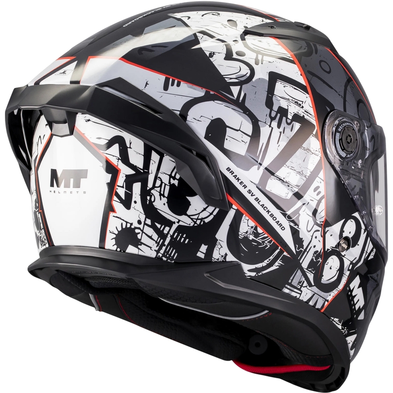 Casco integrale da moto MT Braker SV Blackboard B0 nero-grigio