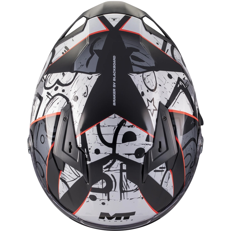 Casco integrale da moto MT Braker SV Blackboard B0 nero-grigio