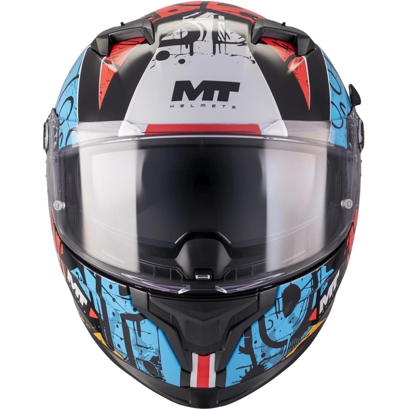 Casco integrale da moto MT Braker SV Blackboard B5 nero-blu-rosso