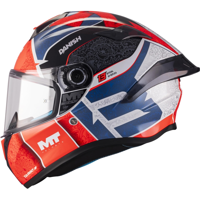 Casco integrale da moto MT Targo S Danish_26_Season C5 rosso-blu-grigio