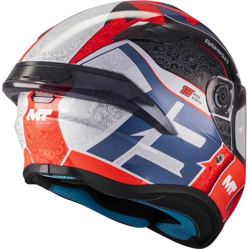 Casco integrale da moto MT Targo S Danish_26_Season C5 rosso-blu-grigio