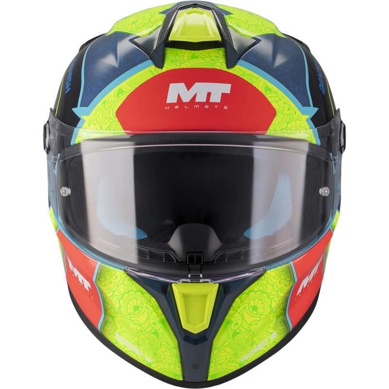 Casco integrale da moto MT Targo S Danish_26_Brasil C3 blu-fluo giallo-rosso