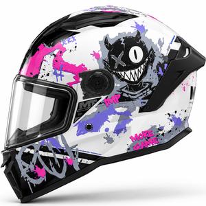 Casco integrale da moto MT Stinger 2 IMP A8 bianco-nero-rosa