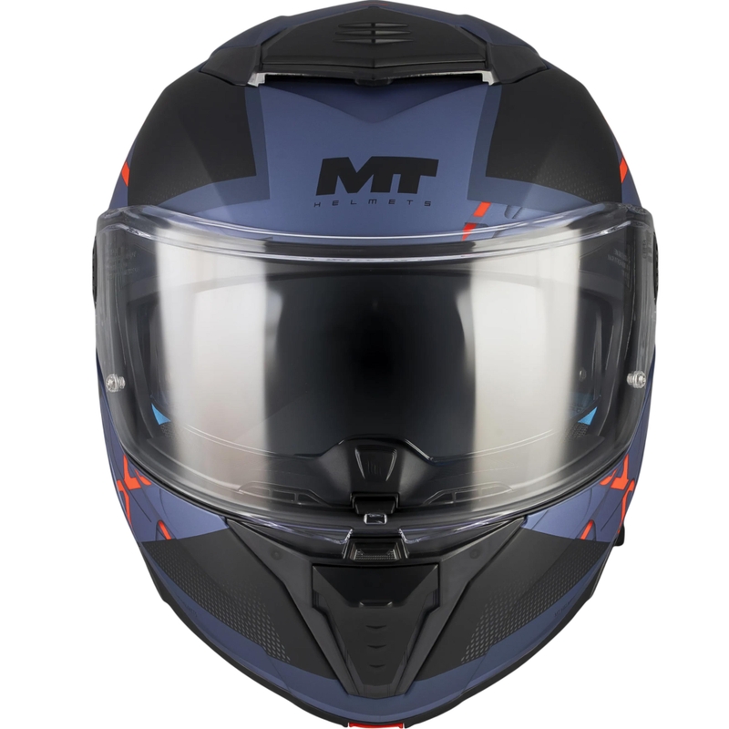Casco da moto modulare MT Atom 2 SV Change C17 nero opaco-blu