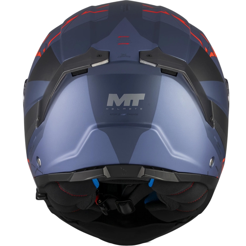 Casco da moto modulare MT Atom 2 SV Change C17 nero opaco-blu
