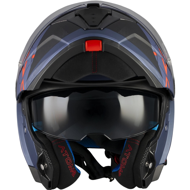 Casco da moto modulare MT Atom 2 SV Change C17 nero opaco-blu