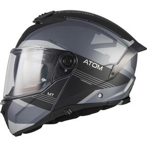 Casco da moto apribile MT Atom 2 SV Kaster C2 nero opaco-grigio