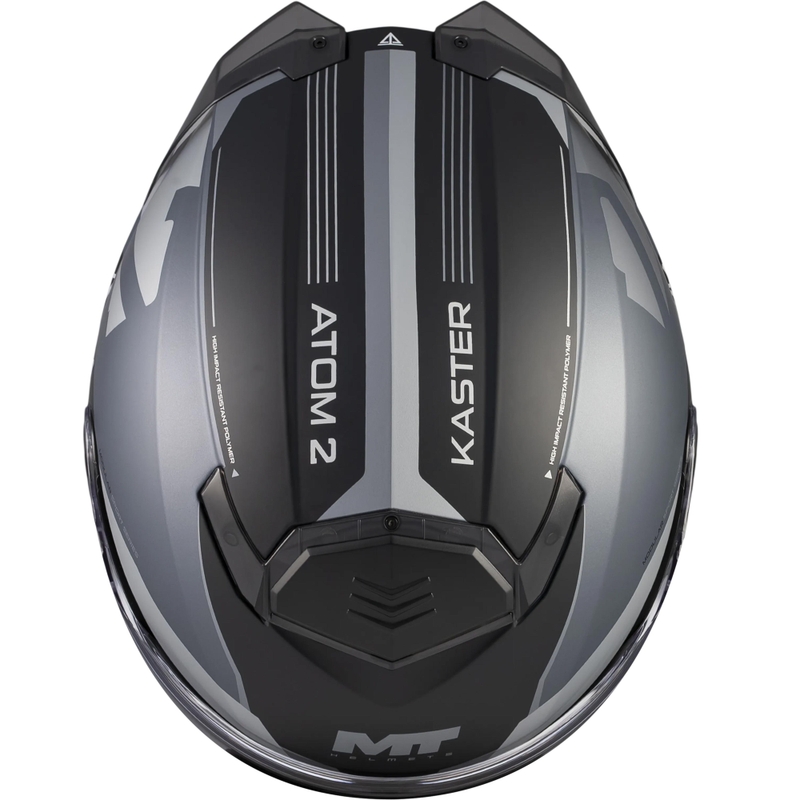 Casco da moto apribile MT Atom 2 SV Kaster C2 nero opaco-grigio