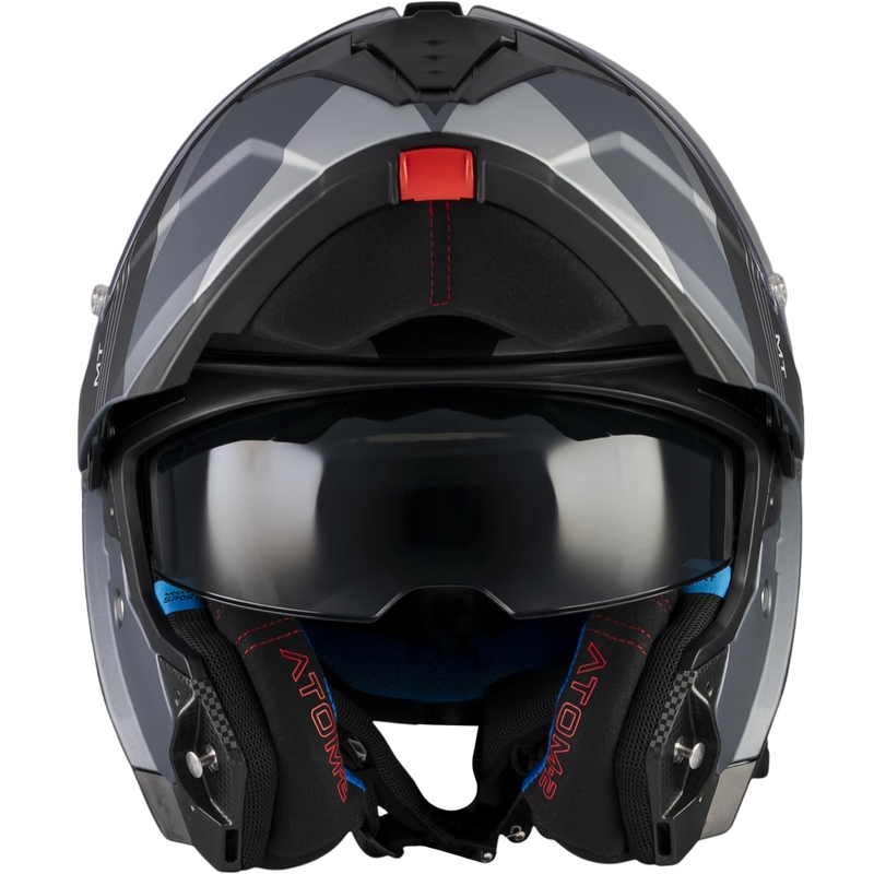 Casco da moto apribile MT Atom 2 SV Kaster C2 nero opaco-grigio