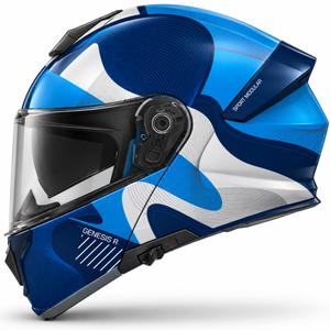 Casco apribile da moto MT Genesis R SV Lancer C7 blu-grigio opaco