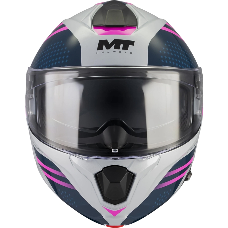 Casco da moto apribile MT Genesis R SV Vibe C8 grigio-blu-rosa