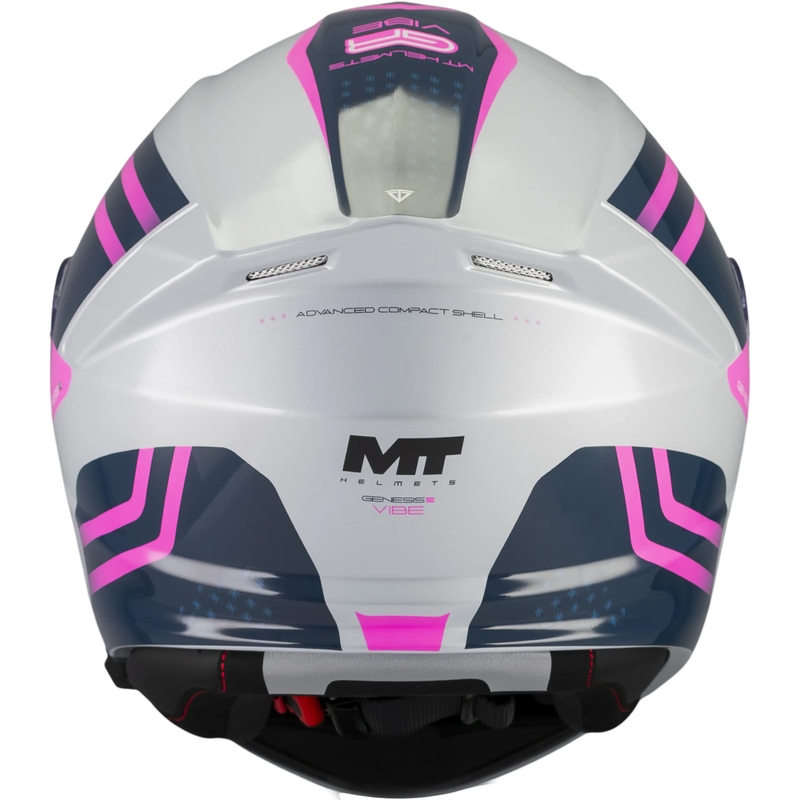 Casco da moto apribile MT Genesis R SV Vibe C8 grigio-blu-rosa
