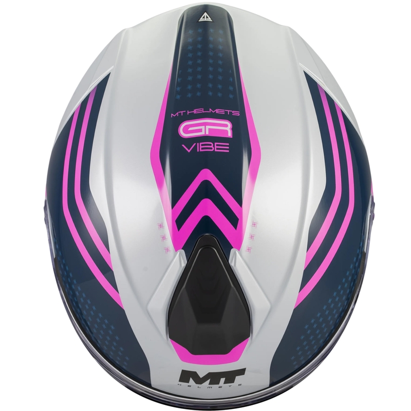 Casco da moto apribile MT Genesis R SV Vibe C8 grigio-blu-rosa