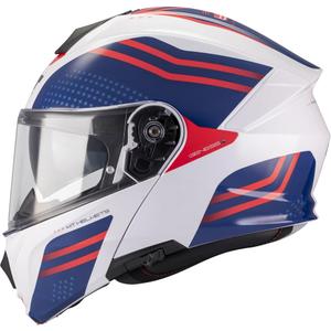 Casco da moto apribile MT Genesis R SV Vibe A7 bianco-blu-rosso
