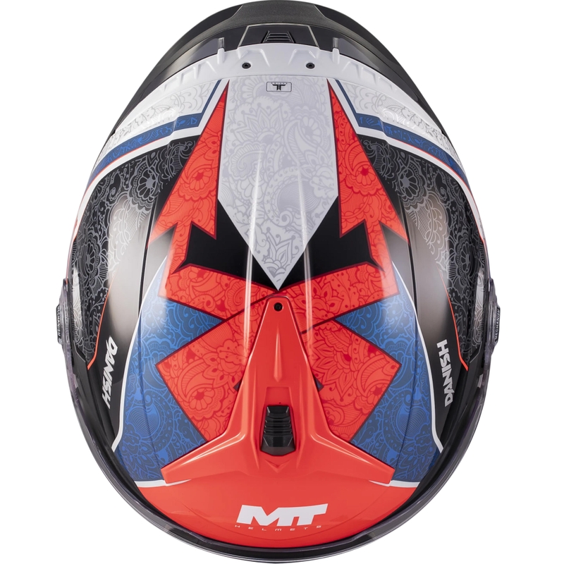 Casco da moto aperto MT Cosmo SV Danish 26 Season C5 blu-rosso-bianco-nero