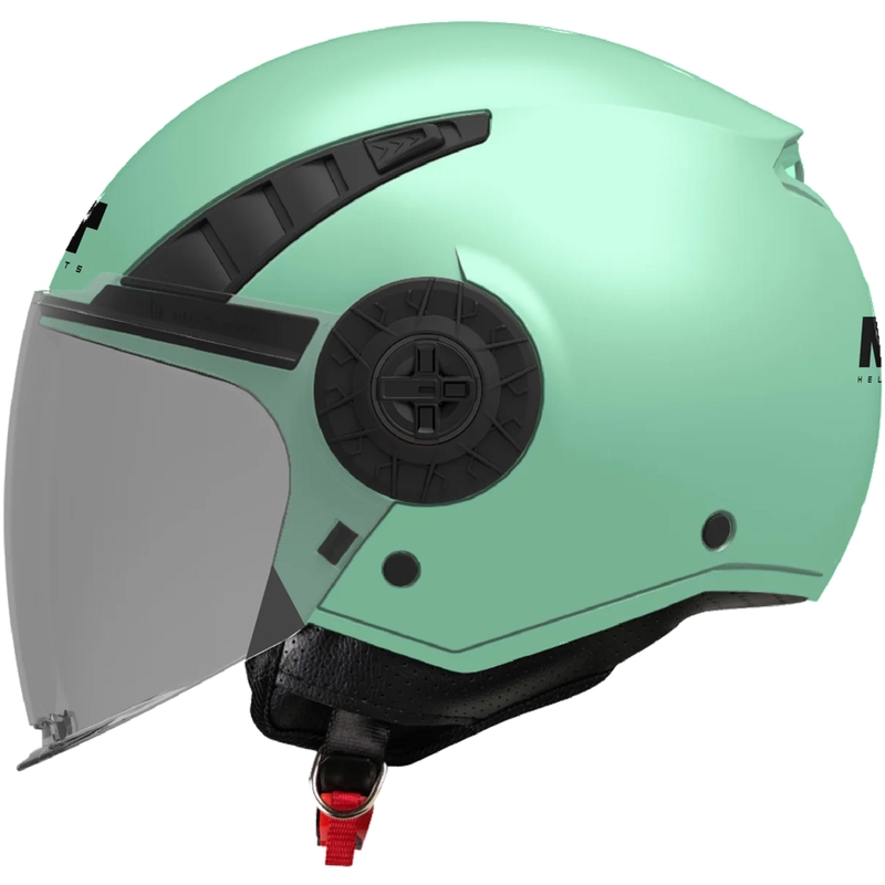 Casco da moto aperto MT Aeris Pure A2 verde opaco