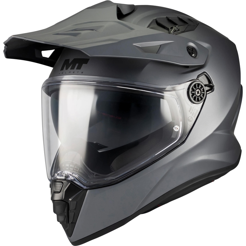 Casco da moto Enduro MT Track SV Pure A2 grigio opaco