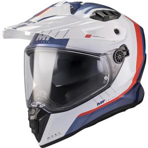 Casco da moto Enduro MT Track SV Nomad C0 blu-bianco-rosso