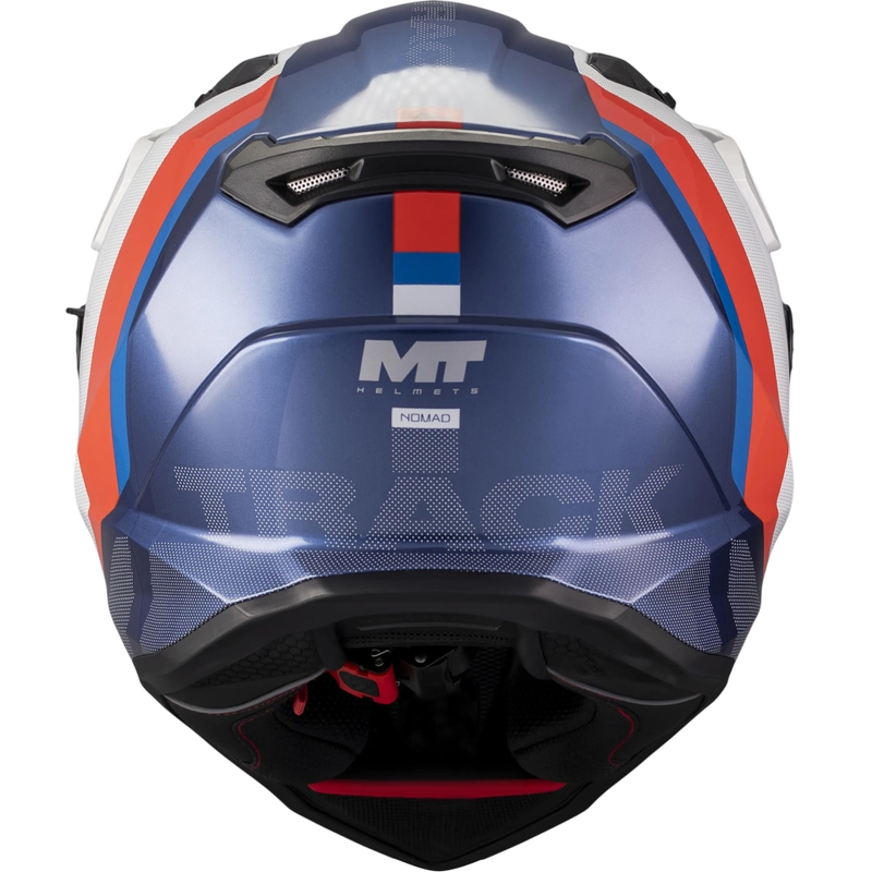 Casco da moto Enduro MT Track SV Nomad C0 blu-bianco-rosso