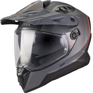 Casco da moto Enduro MT Track SV Nomad B25 nero opaco-grigio-rosso