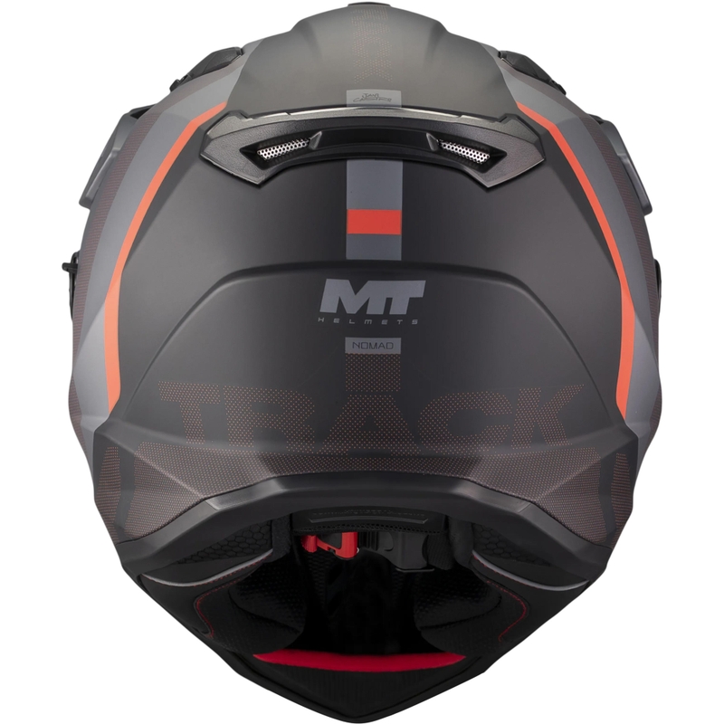 Casco da moto Enduro MT Track SV Nomad B25 nero opaco-grigio-rosso