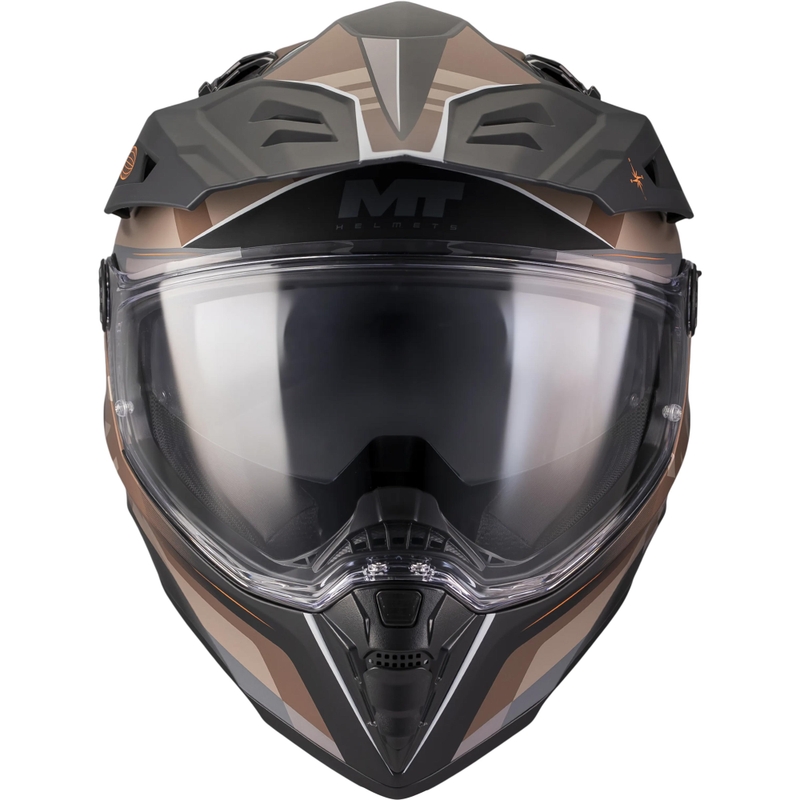 Casco da moto Enduro MT Track SV Questor B9 nero opaco-marrone
