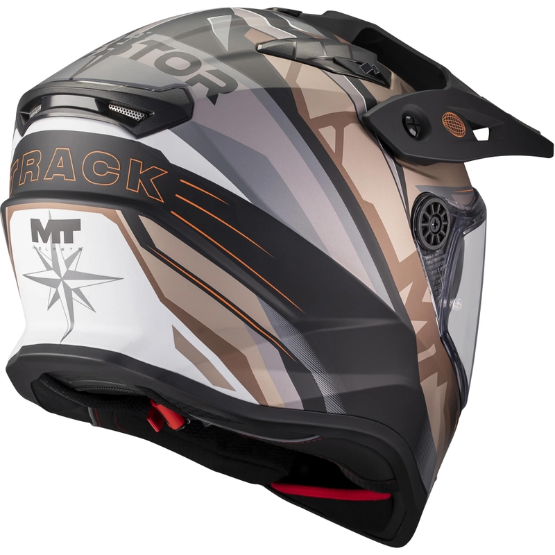 Casco da moto Enduro MT Track SV Questor B9 nero opaco-marrone
