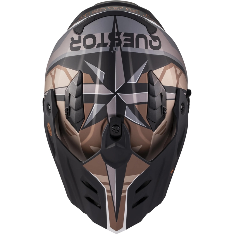 Casco da moto Enduro MT Track SV Questor B9 nero opaco-marrone