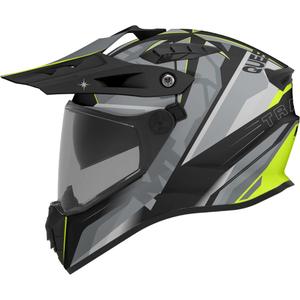 Casco da moto Enduro MT Track SV Questor C23 grigio opaco-nero-giallo fluo