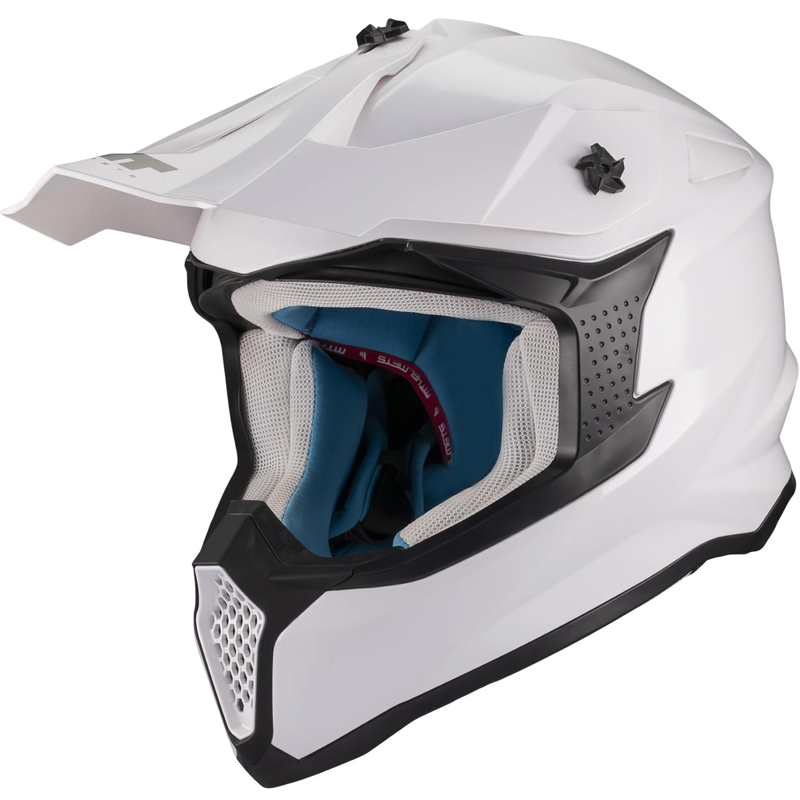 Casco da motocross MT Falcon S Pure A0 bianco