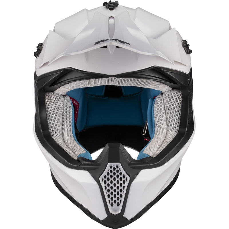 Casco da motocross MT Falcon S Pure A0 bianco
