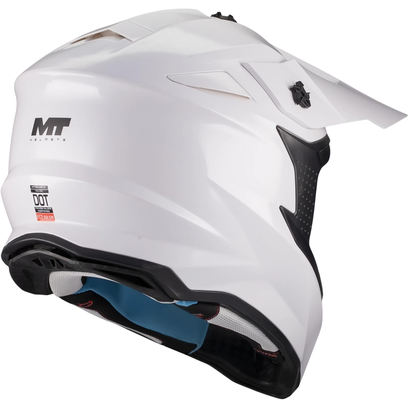 Casco da motocross MT Falcon S Pure A0 bianco