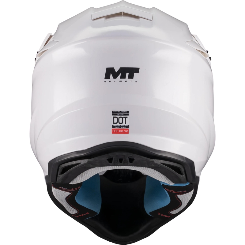 Casco da motocross MT Falcon S Pure A0 bianco
