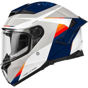 Casco integrale da moto MT Thunder 4 R SV Highway A7 bianco-grigio-blu