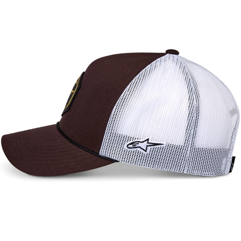Cappellino da camionista Alpinestars Hexeon marrone-bianco