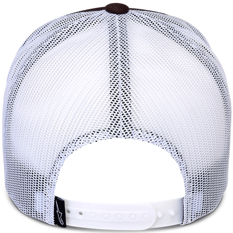 Cappellino da camionista Alpinestars Hexeon marrone-bianco