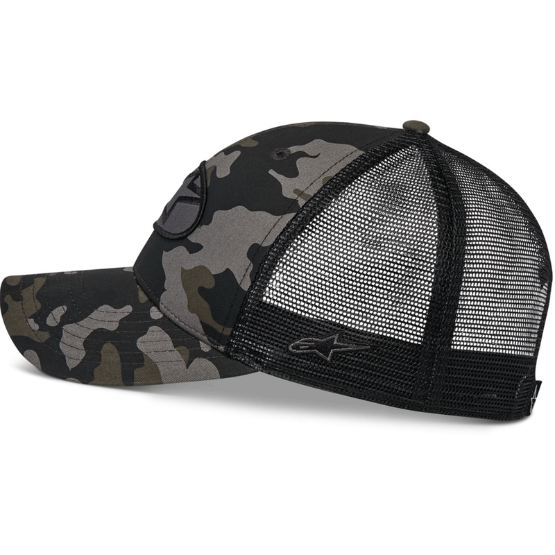 Cappellino da camionista Alpinestars Oblique Camo nero-camo-nero