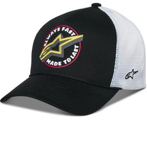 Cappellino da camionista Alpinestars Aorbit bianco e nero