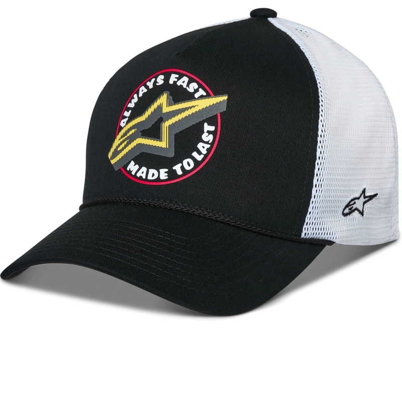 Cappellino da camionista Alpinestars Aorbit bianco e nero