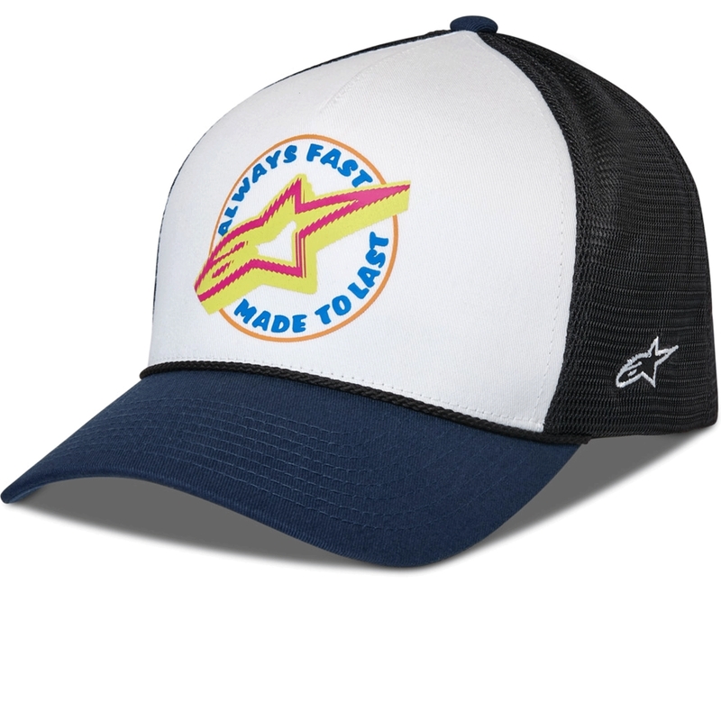 Cappellino da camionista Alpinestars Aorbit bianco-blu-nero
