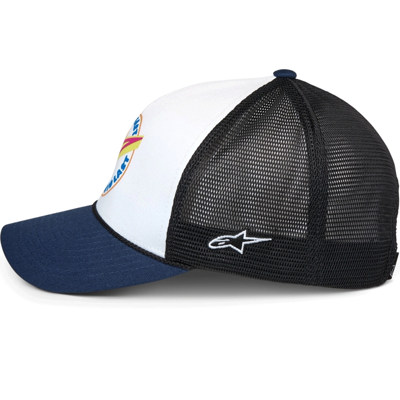 Cappellino da camionista Alpinestars Aorbit bianco-blu-nero