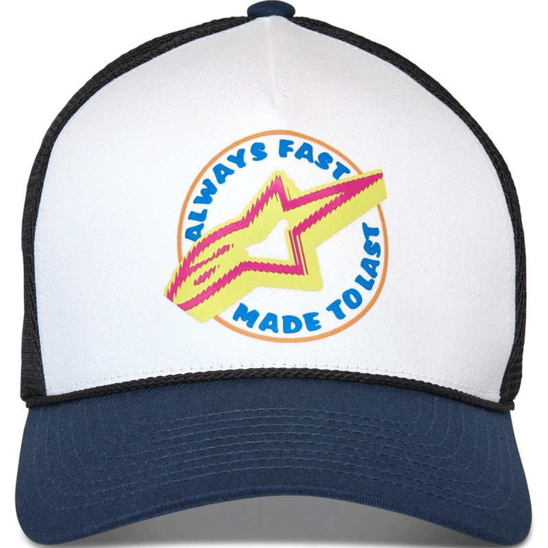 Cappellino da camionista Alpinestars Aorbit bianco-blu-nero