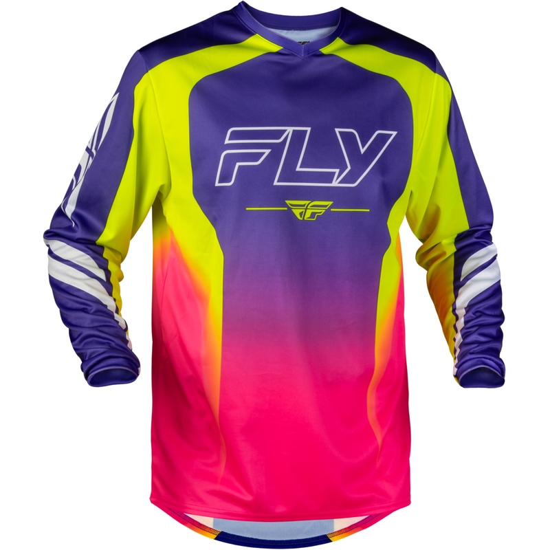 Maglia da motocross FLY Racing F-16 Raze viola-rosso-giallo
