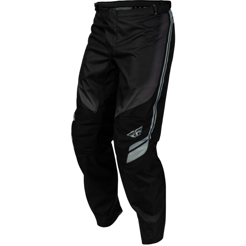 Pantaloni da motocross per bambini FLY Racing F-16 Raze, neri e grigi
