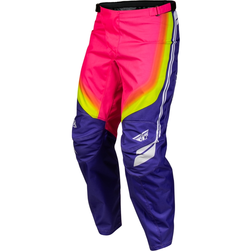 Pantaloni da motocross FLY Racing F-16 Raze viola-rosso-giallo