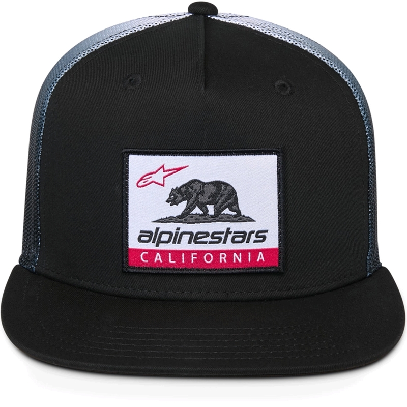 Cappellino da camionista Alpinestars Cali Gradient bianco e nero