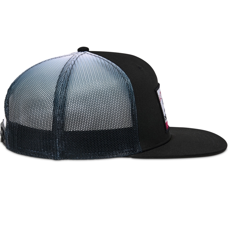 Cappellino da camionista Alpinestars Cali Gradient bianco e nero